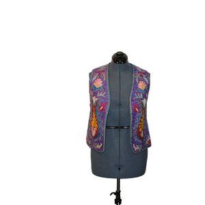 M/L Embroidered Handmade Vintage Vest Very